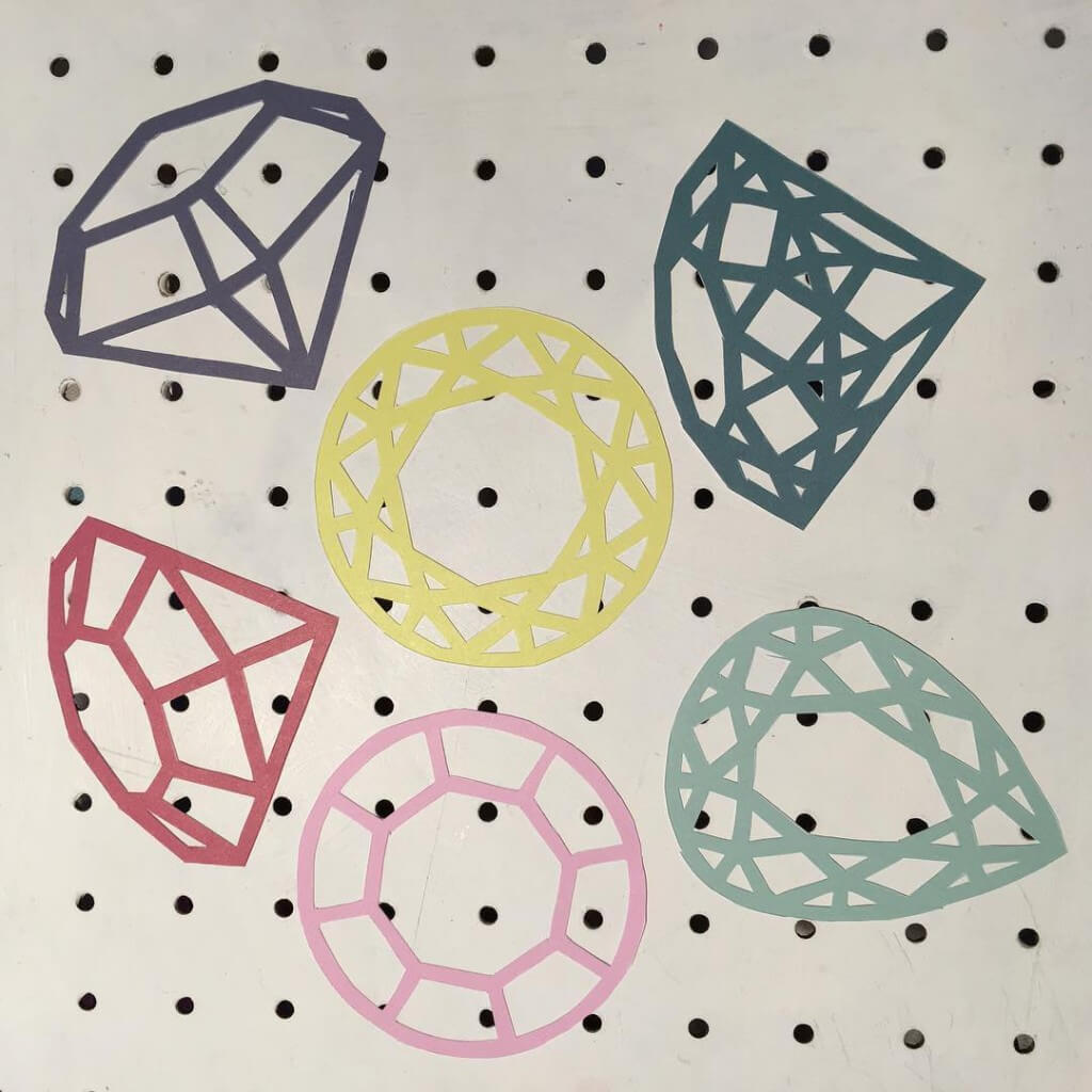 Mollie Makes paper cut gems