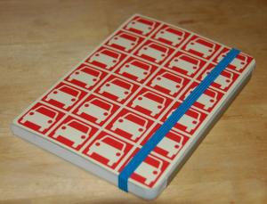 Orla Kiely travel journal - red car print