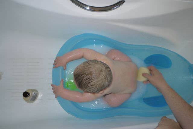 baby bath time