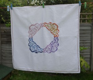 vintage tablecloth