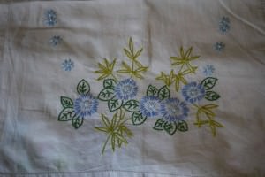 vintage embroidered table runner