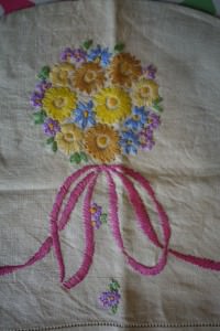 embroidered bouquet