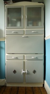 restored vintage kitchen cupboard