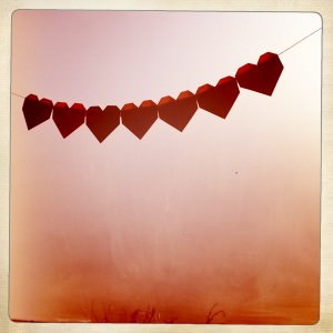 paper heart garland