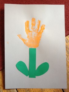 hand print flower hand print flower
