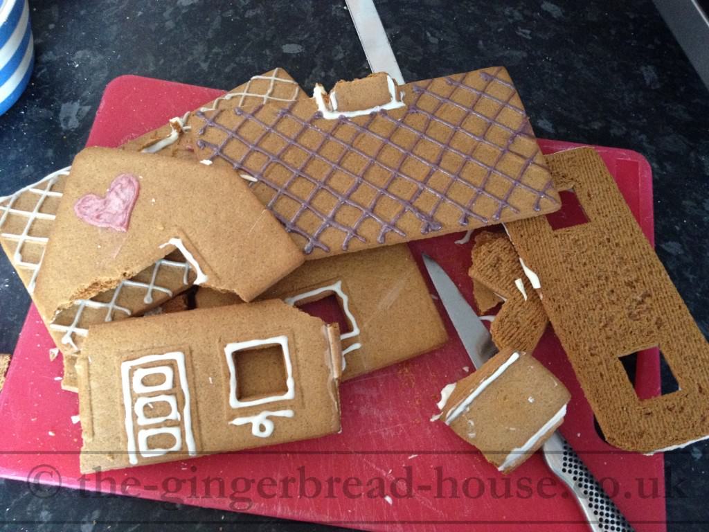 broken gingerbread house broken gingerbread house