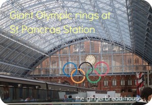 St Pancras Olympic rings St Pancras Olympic rings