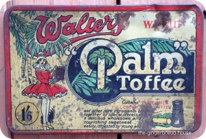 vintage toffee tin