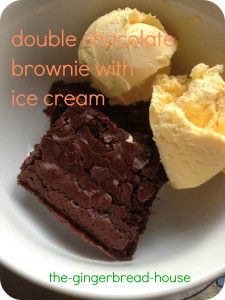 double chocolate brownie