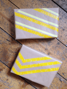 brown paper and washi tape
