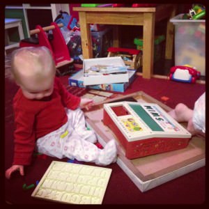 playing with toys