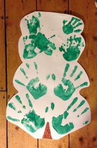 handprint Christmas tree