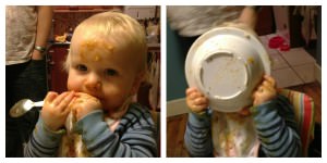 messy baby messy baby eating dinner