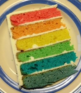 rainbow layer cake