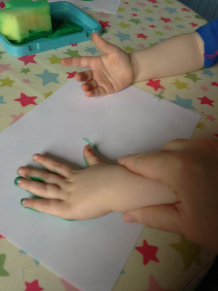 hand print painting