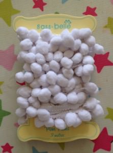 white pompoms