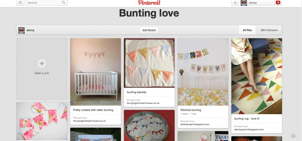 Pinterest board