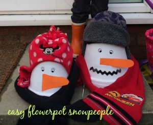 flower pot snowpeople