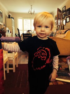 handmade stencilled tshirt