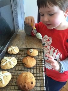 hot cross cookies