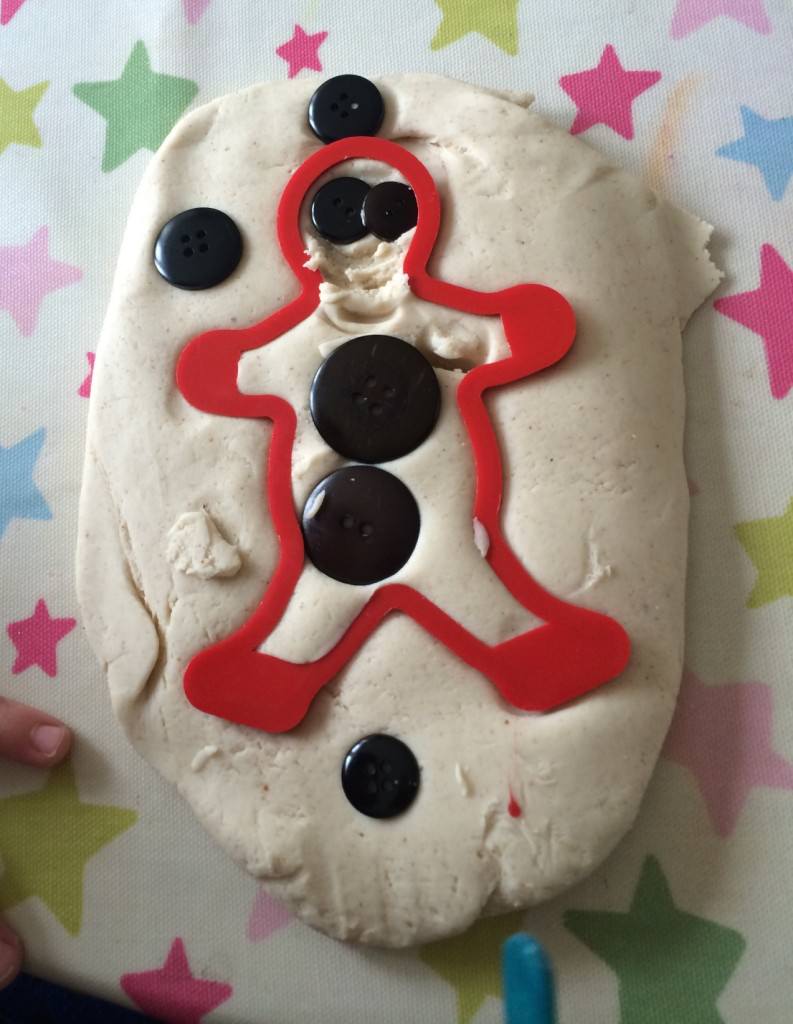gingerbread man playdough