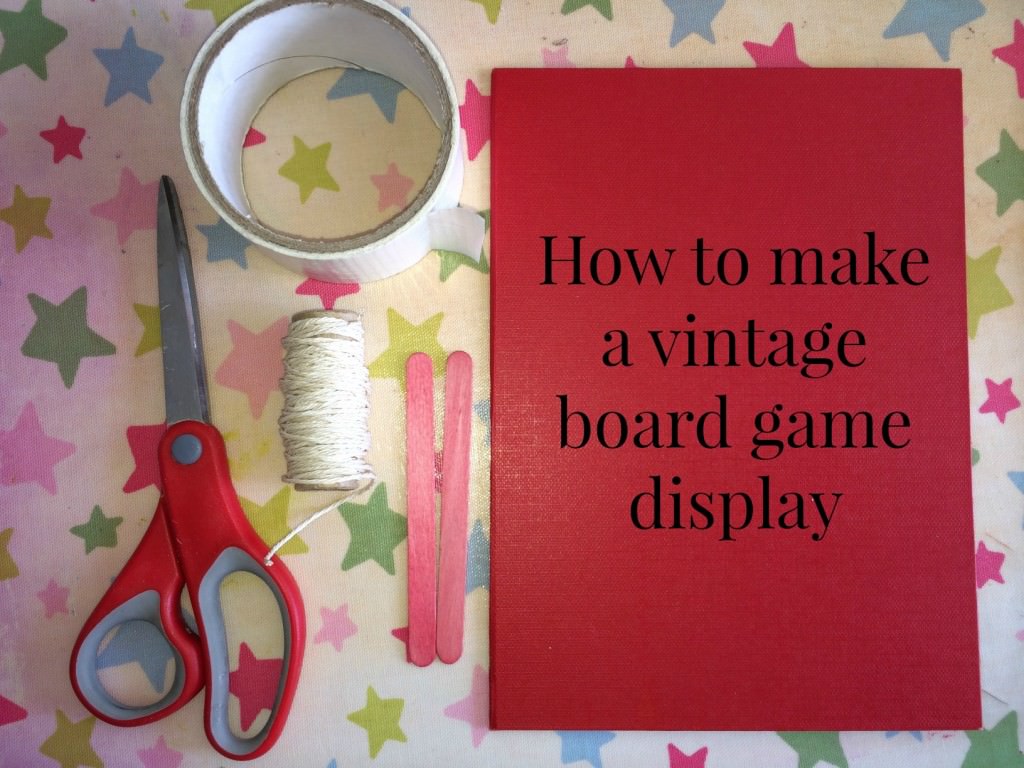 how to make a vintage board game display