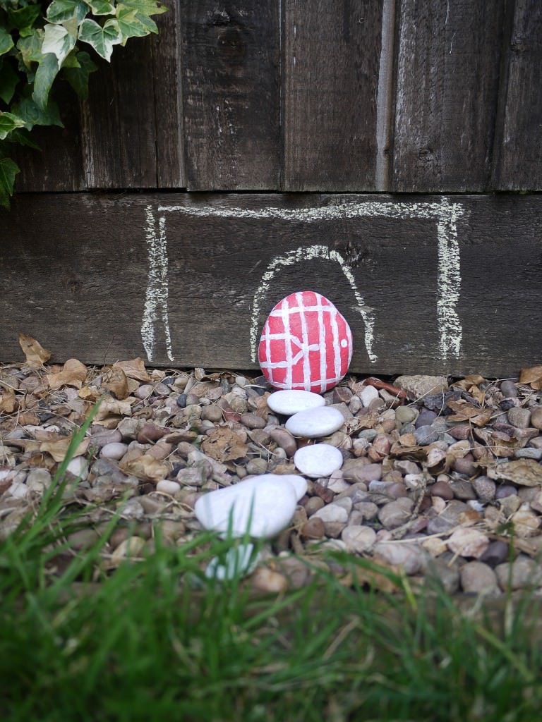 painted stone fairy door - holly be tells