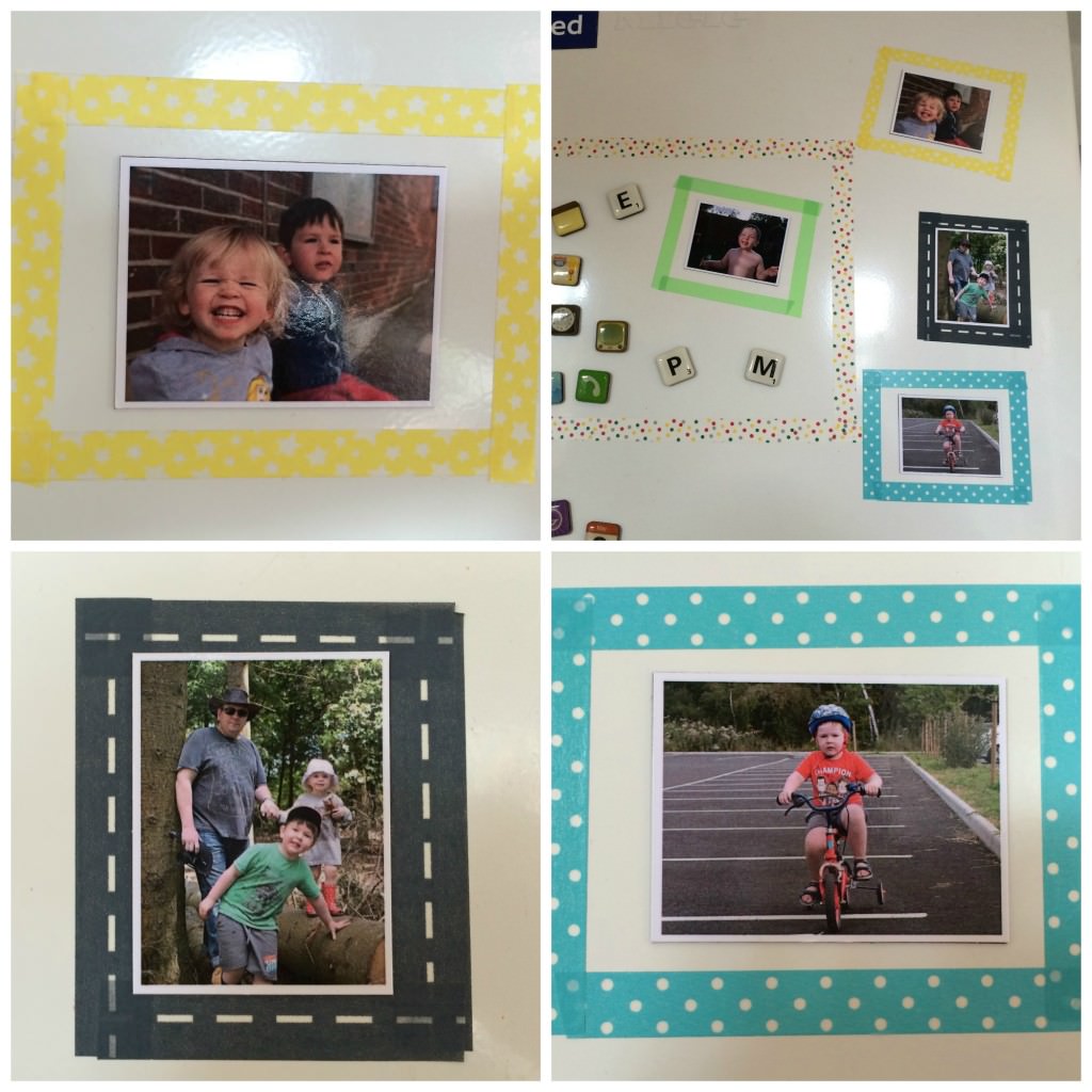 washi tape picture frames