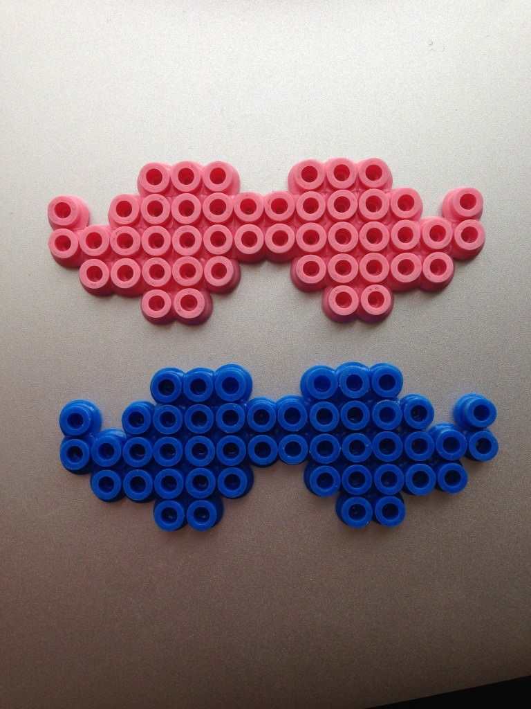 hama bead moustache