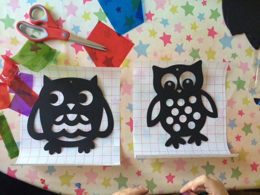 stained glass owls
