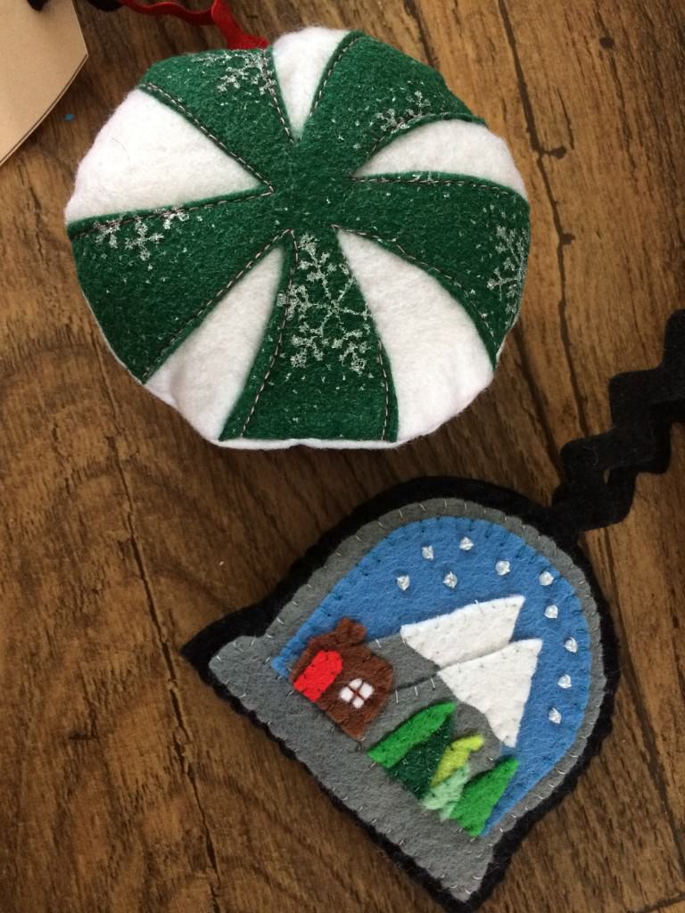 felt snow globe decoration