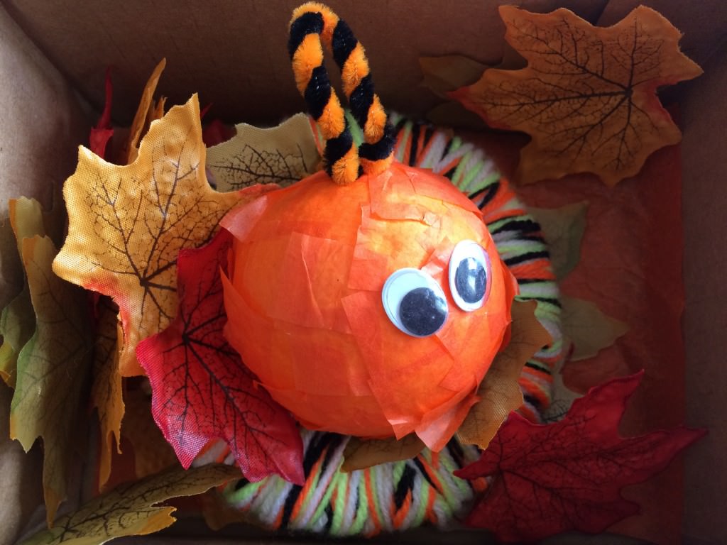 styrofoam pumpkin