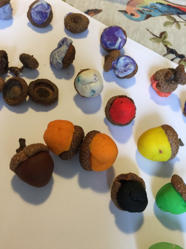 play dough acorns - holly be tells