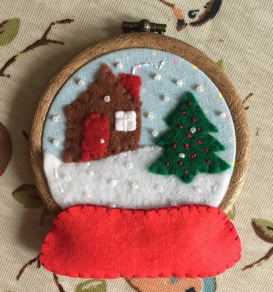 Betz White felt snow globe