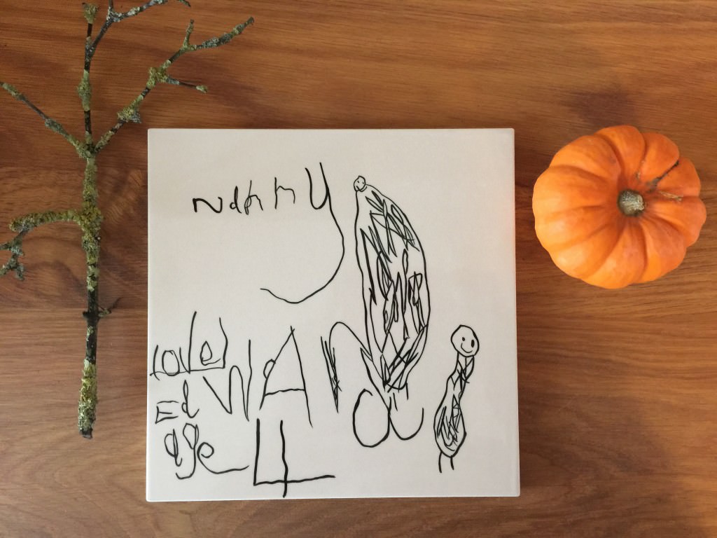 personalised drawing tile