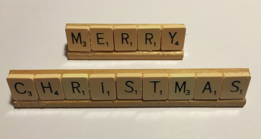 Scrabble tile decorations