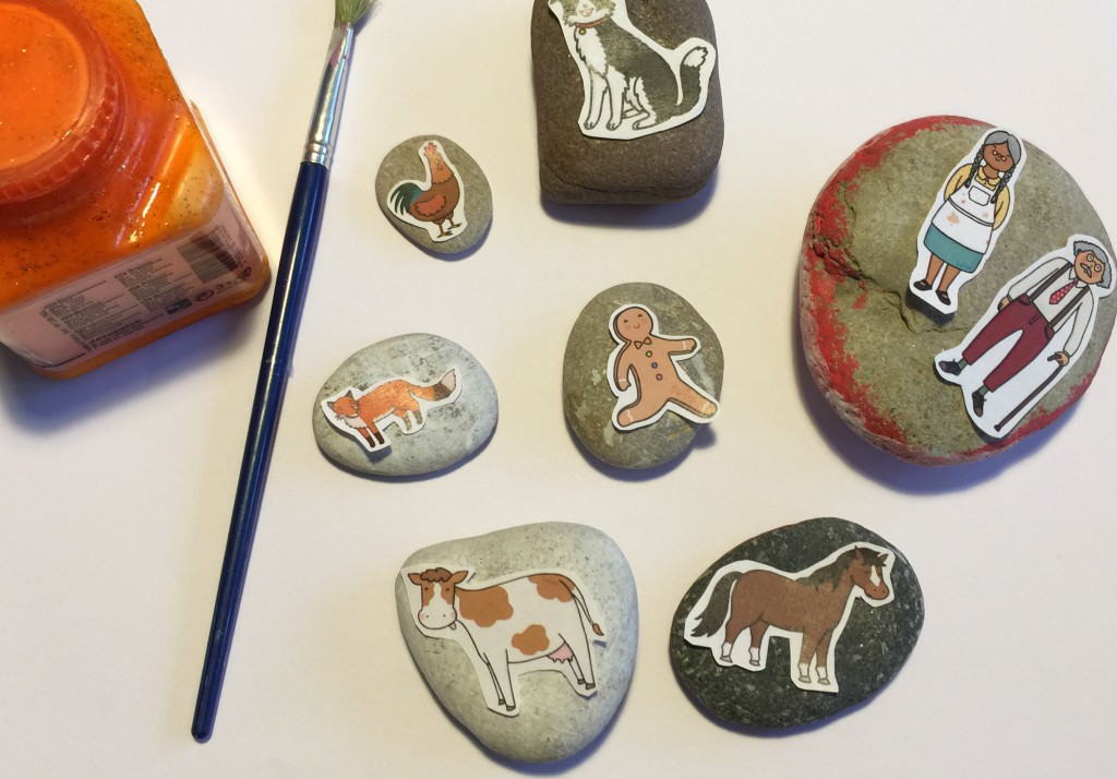 gingerbread man story stones - holly be tells