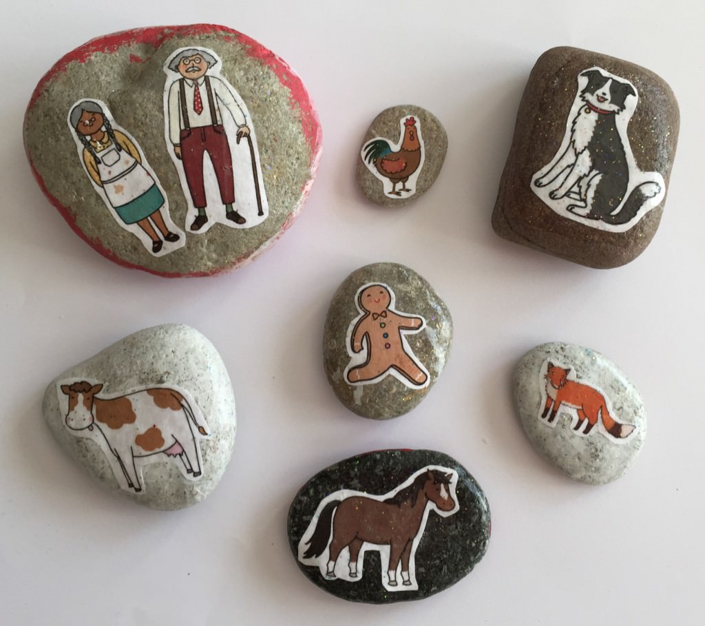 gingerbread man story stones - holly be tells