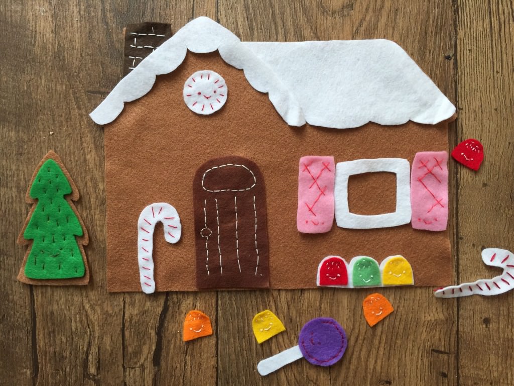 felt gingerbread house - holly be tells
