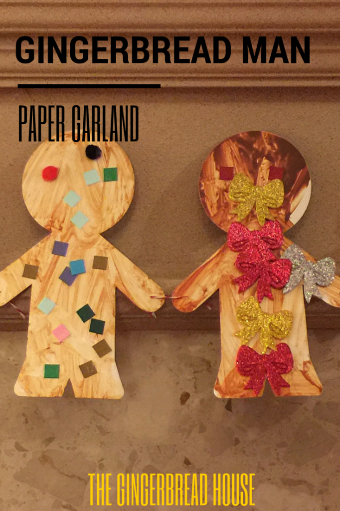 gingerbread man paper garland - holly be tells