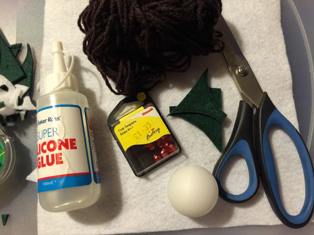 No sew Christmas pudding ornaments
