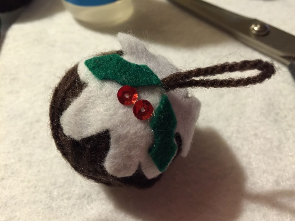 No sew Christmas pudding ornaments