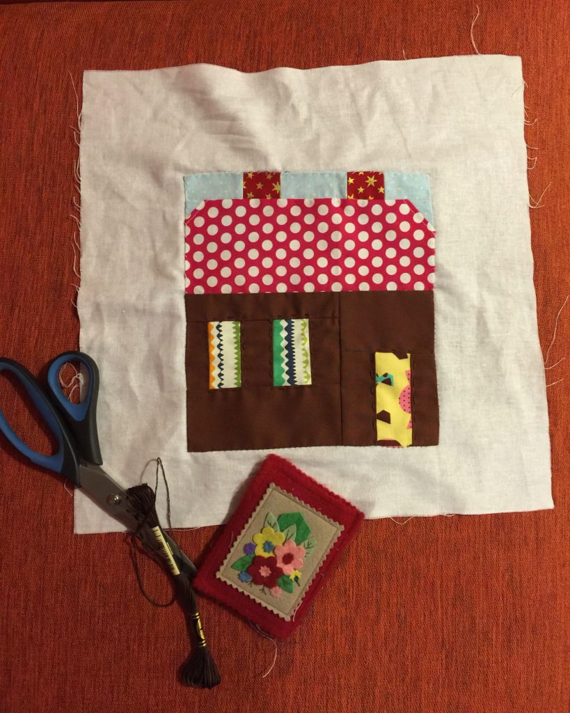 gingerbread house quilt block