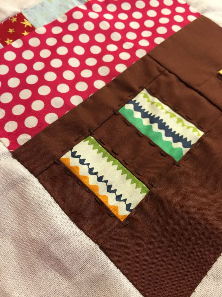 gingerbread house quilt block