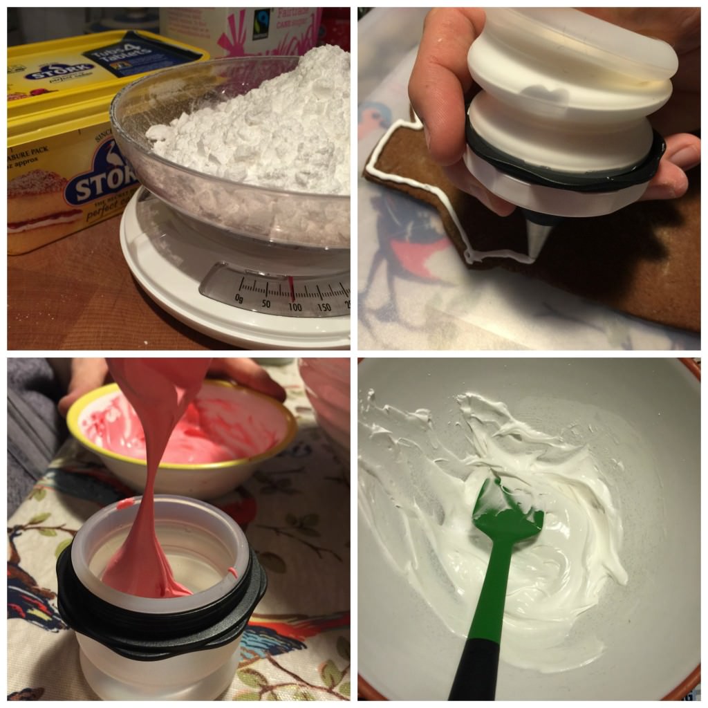 baking a gingerbread house