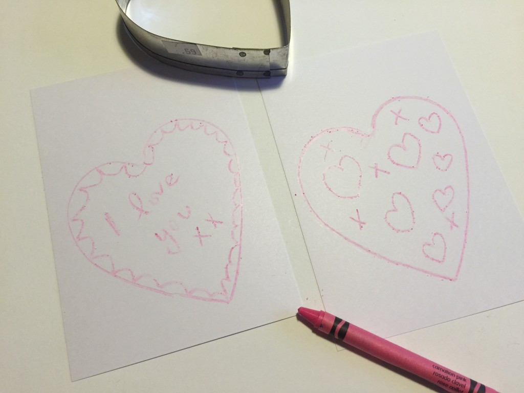 wax resist heart