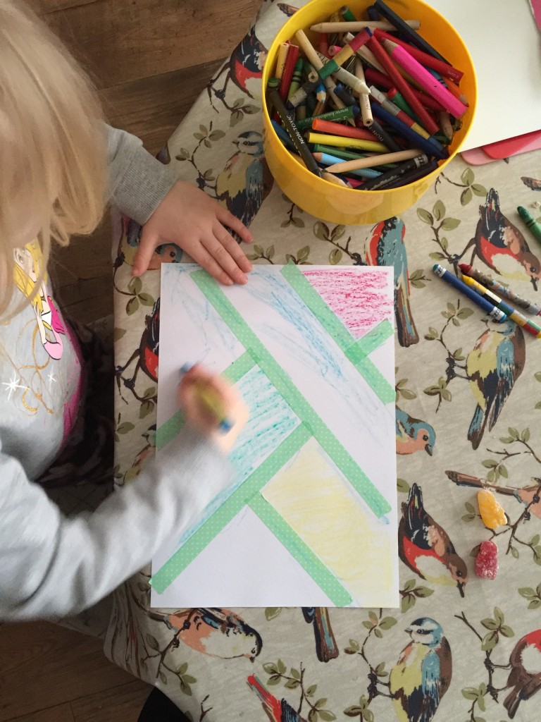 tape resist art