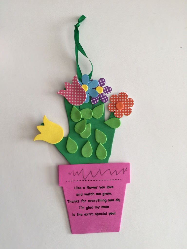 Mothers Day hand print craft