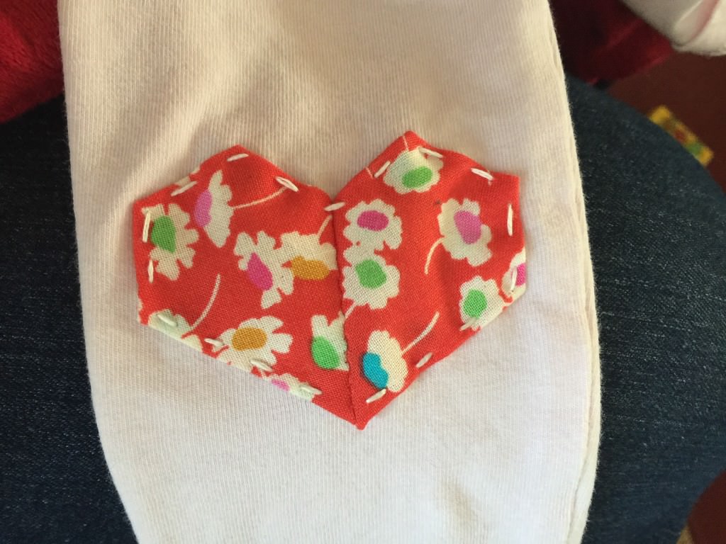 Liberty fabric scrap heart