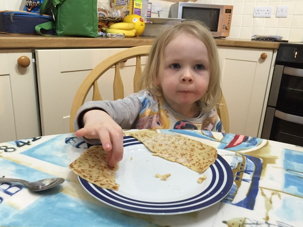 pancakes with maple syrup